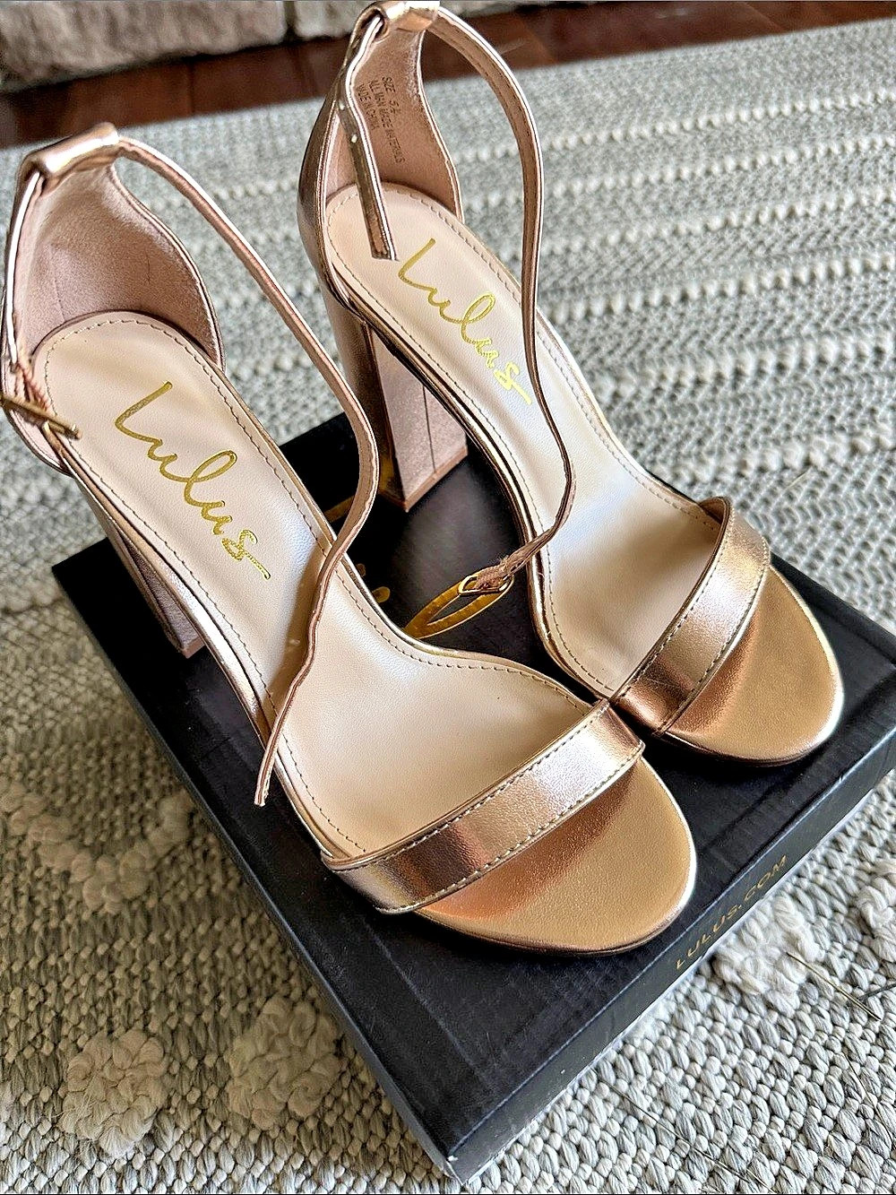 Lulus Taylor Rose Gold Heels US 7